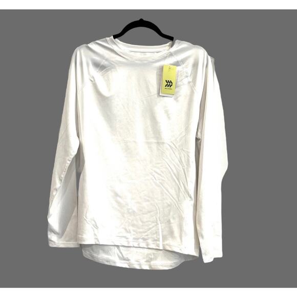 NEW Mens Athletic Fit TEE XXL Long Sleeve T Shirt White Activewear Top UPF50 NWT - Picture 8 of 8